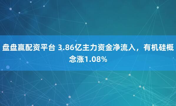 盘盘赢配资平台 3.86亿主力资金净流入，有机硅概念涨1.08%